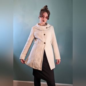 Tulle Brand Cream Cowl Neck Jacket Size Medium
